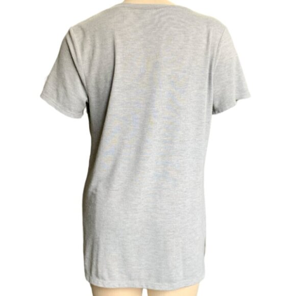 State of Mine Touchdown Graphic Tee Top Sz L Gray 24H - Picture 3 of 5